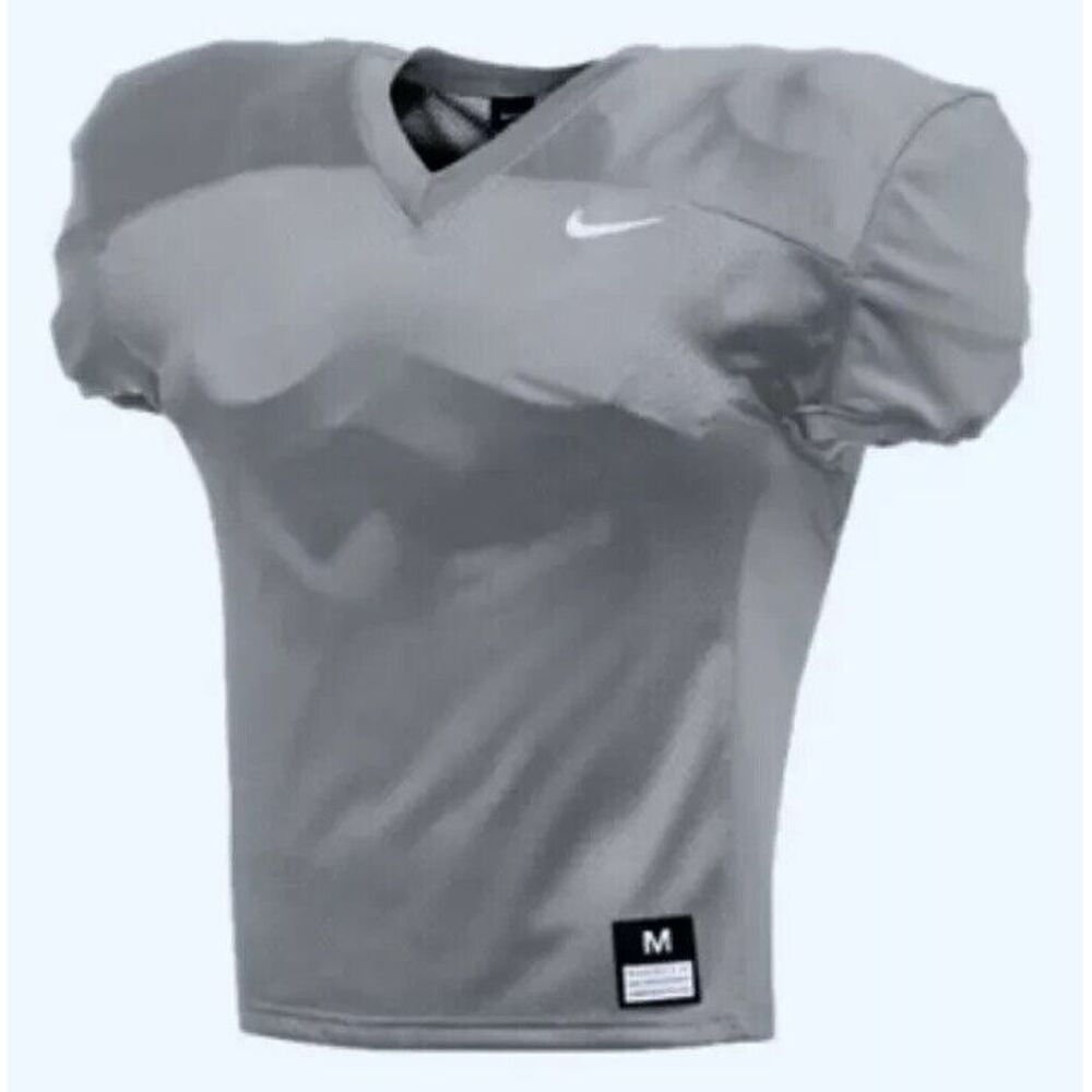 NIKE Stock Vapor Varsity Mesh Pewter Grey White‎ Practice Football Jersey Men M